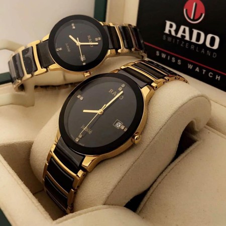 Rado Jublie Golden & Black Couple Watches