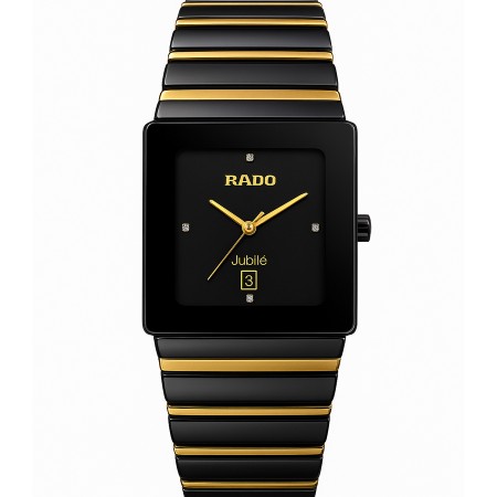 Rado Anatom Jubile Quartz Black Dial Men Watch .