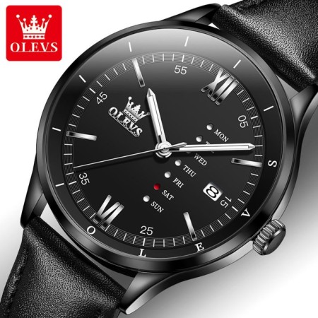 2026 OLEVS 2931 black Man’s Premium Quartz Watch